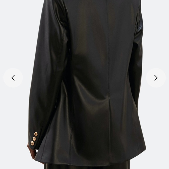LIKE NEW! NANUSHKA Blair Wrap Front Vegan Leather Jacket - black SMALL - Picture 4 of 10